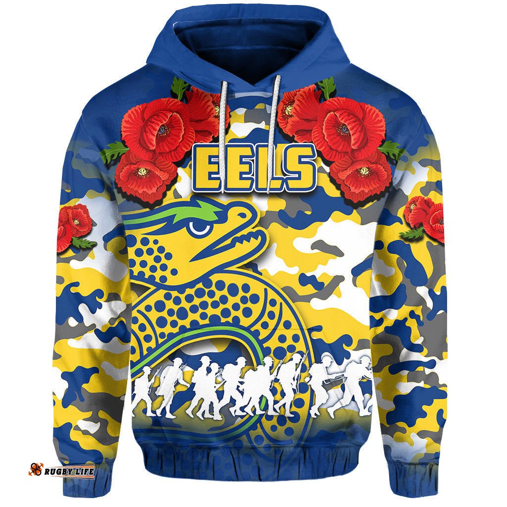 anzac day hoodie eels army style no2