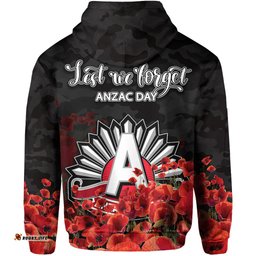 anzac day essendon bombers hoodie poppy flowers with army patterns
