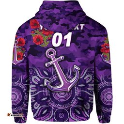 custom personalised fremantle dockers anzac zip up and pullover hoodie freo indigenous vibes
