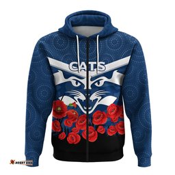geelong cats anzac day hoodie indigenous art