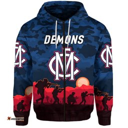 melbourne demons anzac zip up and pullover hoodie simple style