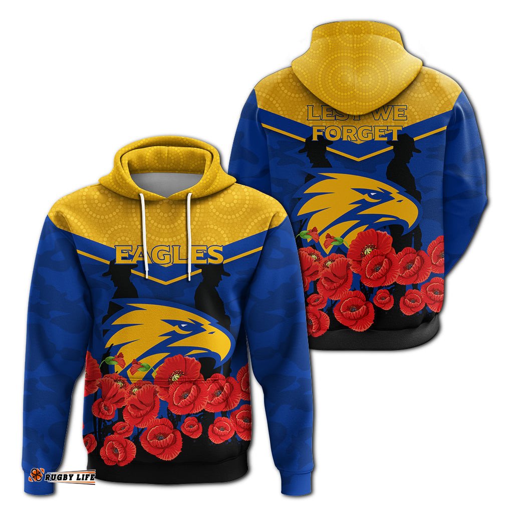 eagles anzac day indigenous art hoodie