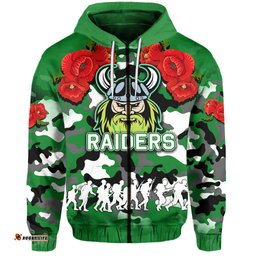 anzac day hoodie raiders army style
