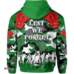 anzac day hoodie raiders army style