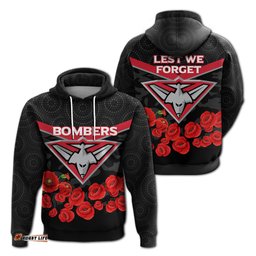 essendon bombers anzac day hoodie indigenous art
