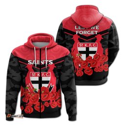 st kilda saints anzac day indigenous art hoodie