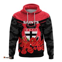 st kilda saints anzac day indigenous art hoodie