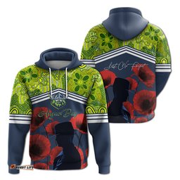 raiders rugby hoodie anzac day lest we forget