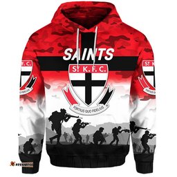 custom personalised st kilda saints anzac zip up and pullover hoodie simple style