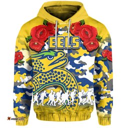 anzac day hoodie eels army style no1