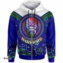 warriors rugby hoodie custom warriors aboriginal dot art vector painting with turtle hoodie