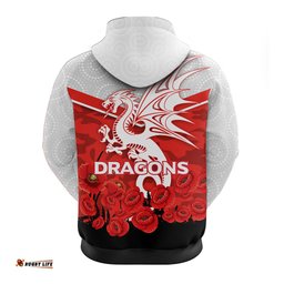 dragons anzac day hoodie indigenous art