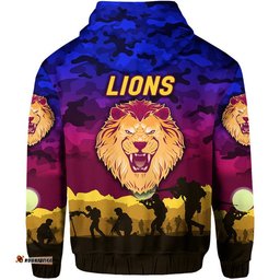 brisbane lions anzac zip up and pullover hoodie simple style
