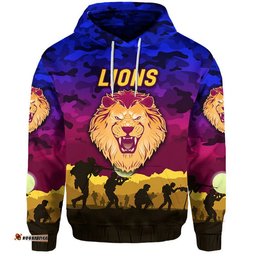 brisbane lions anzac zip up and pullover hoodie simple style