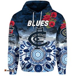 carlton blues anzac zip up and pullover hoodie indigenous vibes
