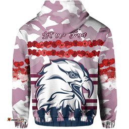 sea eagles anzac day hoodie proud soldiers lest we forget ver01