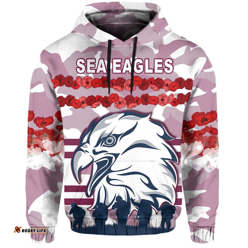 sea eagles anzac day hoodie proud soldiers lest we forget ver01