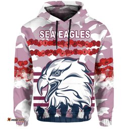 sea eagles anzac day hoodie proud soldiers lest we forget ver01