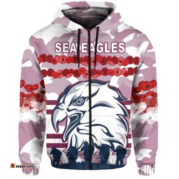 custom personalised sea eagles anzac day hoodie proud soldiers lest we forget ver01