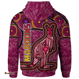 maroons rugby hoodie custom maroons kangaroo hoodie rlt13