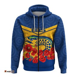 eels anzac day hoodie indigenous art