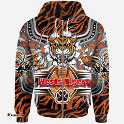 western suburbs balmain wests tigers rugby aboriginal hoodie custom indigenous super wests tigers scratch style rlt13