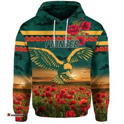 pioneer football club anzac zip up and pullover hoodie poppy vibes