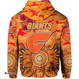greater western sydney giants anzac zip up and pullover hoodie indigenous vibes