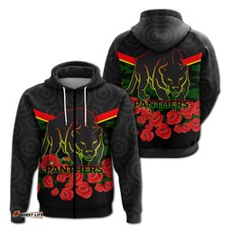 panthers anzac day hoodie indigenous art