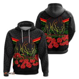 panthers anzac day hoodie indigenous art
