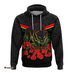 panthers anzac day hoodie indigenous art
