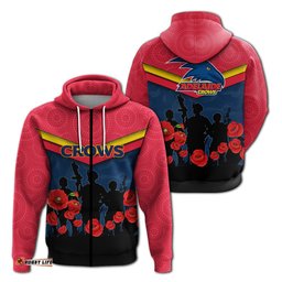 adelaide crows anzac day hoodie indigenous art