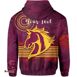 custom personalised broncos anzac day hoodie aboriginal lest we forget ver01