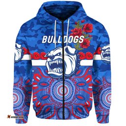 western bulldogs anzac zip up and pullover hoodie indigenous vibes