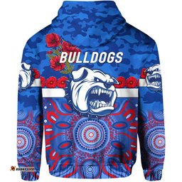 western bulldogs anzac zip up and pullover hoodie indigenous vibes