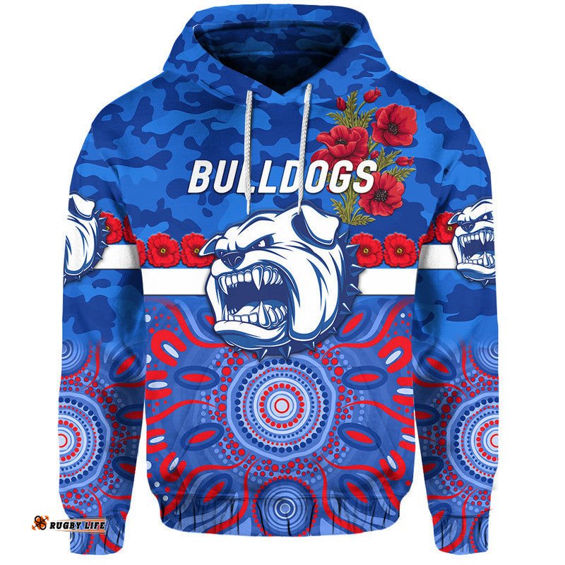 western bulldogs anzac zip up and pullover hoodie indigenous vibes