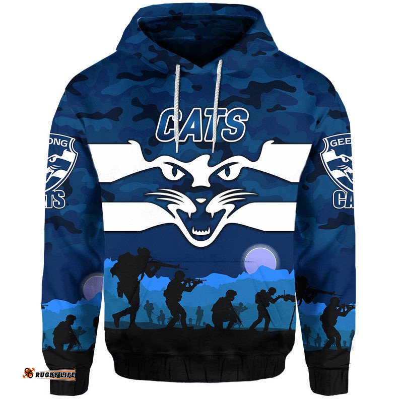geelongcats anzac zip up and pullover hoodie simple style