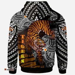 tigers rugby polynesian hoodie custom wild west tigers