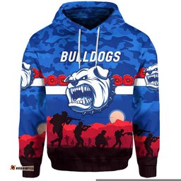 western bulldogs anzac zip up and pullover hoodie simple style