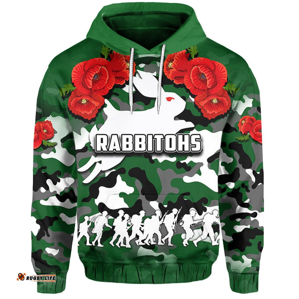 anzac day hoodie rabbitohs army style