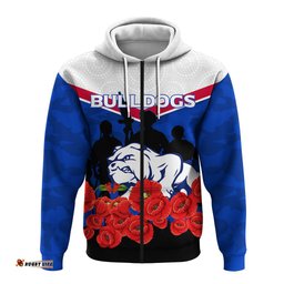 bulldogs anzac day indigenous art hoodie