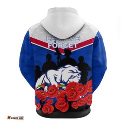 bulldogs anzac day indigenous art hoodie