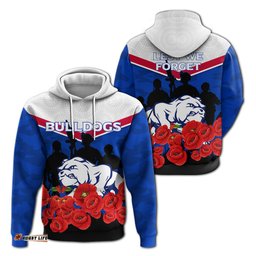 bulldogs anzac day indigenous art hoodie