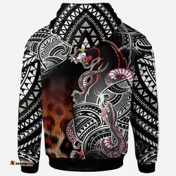 panthers rugby polynesian hoodie custom wild black penrith panthers
