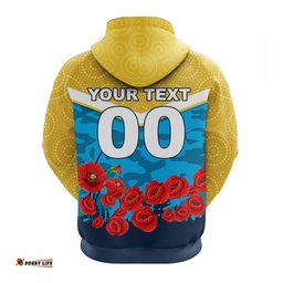 custom personalised gold coast titans anzac day indigenous art hoodie