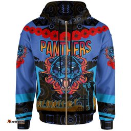 panthers rugby hoodie custom anzac angry panther style hoodie rlt13
