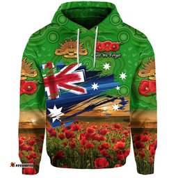 custom personalised australia aboriginal anzac zip up and pullover hoodie poppy vibes green
