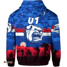 custom personalised western bulldogs anzac zip up and pullover hoodie simple style