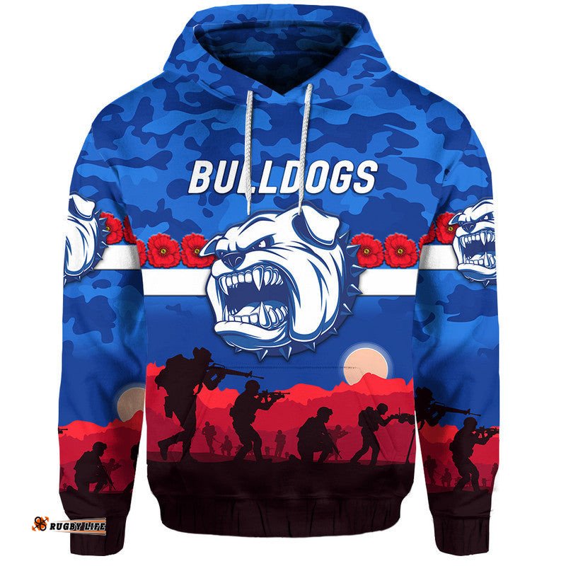 custom personalised western bulldogs anzac zip up and pullover hoodie simple style