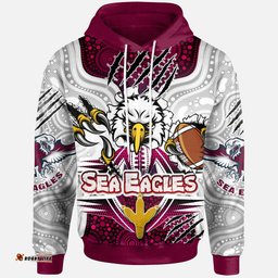 sea eagles rugby custom indigenous hoodie super sea eagles scratch style